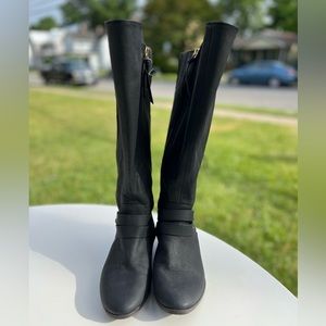 New Dr. Scholl's Womens Reach for it Riding Boots Leather Wide Calf